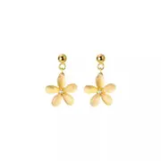 ANYCO Fashion Earrings Gold 925 Sterling Silver Sweet Opal Zircon Flower Pendant for Women Jewelry