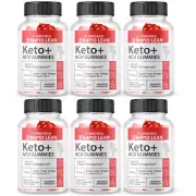 Keto+ ACV Rapid Lean Gummies, Supports Weight Management-6 Bottles