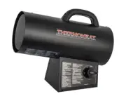 60000 BTU Portable Ventless Forced Air Propane Heater Manual Adjustable Control