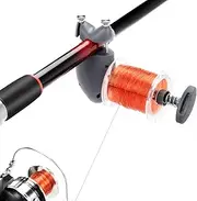 Teamaze Fishing Line Spooler, Fishing Line Spooling Tools for Spinning Reels and Casting Reels, Portable Fish Shape Adjustable Position Line Counter, Grey