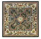 42" Square Black Marble Coffee Table Top Pietra Dura Art Hallway Centerpiece Dec