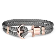 Paul Hewitt Phrep Nylon Rose Gold / Grey Bracelet - M
