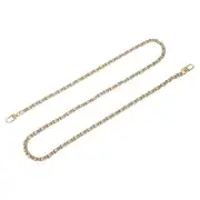 47" Purse Chain Strap with Buckles for Shoulder and Cross Body (Gold + Gold)