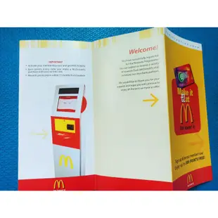 新加坡麥當勞:地鐵卡易通卡註冊摺頁Singapore McDonald's EZlink Registration DM