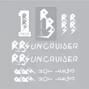RRS - UNCRUISER - WHITE on clear decal set - Old school bmx