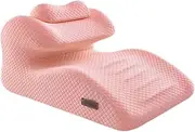 Qianly Face Down Massage Prone Pillow, Bed Wedge Pillow, Soft Back Support for Camping, Pink