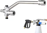 Foam Cannon Double Connector - Car Foam Spray High Pressure Washer Attachment, Double Foam Cannon Adapter | Foam Car Wash Spray, High Pressure Washer Spray Nozzle Improves Cleanability