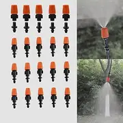 50 Pcs Drip Irrigation Spray Emitters, Adjustable Atomizing Nozzles,1/4 Inch Drip Irrigation Parts Sprayers Drippers for Garden Greenhouse Agricultural Irrigation Patio Misting