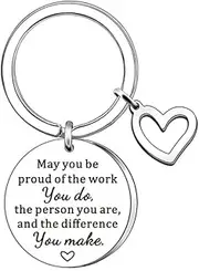 [YALLNASL] Colleague Coworkers Appreciation Gifts for Women Men May You be Proud of the Work You Do Keychain for Co-worker Friends Going Away Gift Farewell Thank You Gifts for Coworker