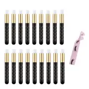 10 Pcs Cute Black Lash Cleanser Brushes Lash Shampoo Brushes for Eyelash Extensi