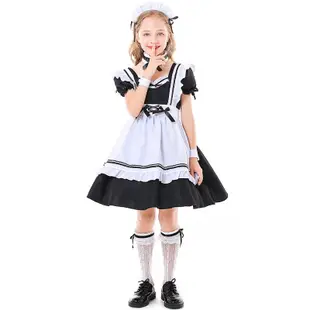 暖暖 環遊世界 黑白女僕套裝 親子游戲活動裝 遊戲角色女僕扮演 cosplay 兒童造型服飾