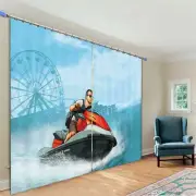 Submarine Ferris Wheel 3D Blockout Photo Print Curtain Fabric Curtains Window