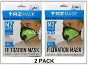 RZ M2 Mesh Mask Multi-Purpose Air Filtration + 2 Filters Green XLarge 2 PACK