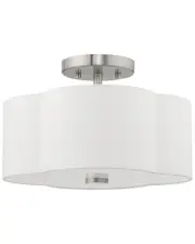 Livex Chelsea 2 Light Brushed Nickel Ceiling Mount