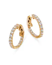 Bloomingdale's Fine Collection Diamond Inside Out Hoop Earrings in 14K Yellow Gold, 2.0 ct. t. w.