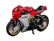 MV Agusta Superveloce 800 Motorcycle Red and Silver with Figure 1/64