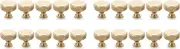 20 Pack Champagne Bronze Knurled Cabinet Knobs Round Kitchen Cabinet Pulls for Drawer Dresser, Cupboard and Wardrobe