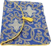 [CONGARTENO] Retro Embroidery Music Books Bag Ethnic Style Buddhist Scriptures Storage Pouch Compact for Travel