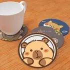 4PCS/SET Heat Resistant Bear Coaster Round Tea Cup Holder Cute Pot Mat Home