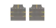 Easy Streets HO - Medium Asphalt-Intersection 3 Way Center Turn Lane