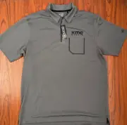 OGIO KMC Wheels Polo Shirt Mens XL Gray Golf Short Sleeve Casual Adult