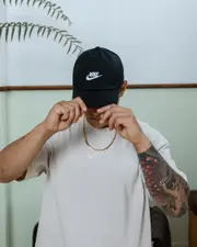 [Nike] Nike Men's Futura Wash Club Cap in Black/White Size Medium/Large M/L Black/White