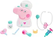 Peppa Pig Checkup Case Set with Carry Handle, 8-Piece Doctor Kit for Kids with Stethoscope, by Just Play , Pink