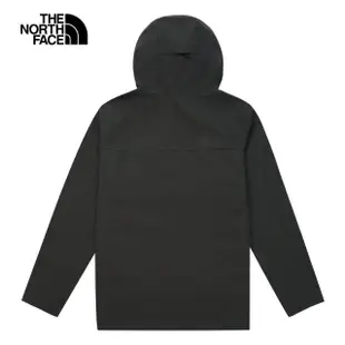 【The North Face 官方旗艦】北面男款深灰色防風防潑水連帽輕量風衣｜83S5DYZ