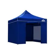 Instahut 3x3m Outdoor Gazebo with Walls - Blue