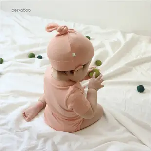 Peekaboo 涼感羅紋啾啾帽《現+預》｜新生兒 嬰兒帽子 寶寶帽子 兒童遮陽帽 兒童帽子 嬰兒衣服 韓國童裝