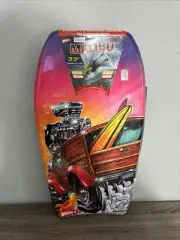 Vintage 2002 Wham-o, 33" Malibu Boogie Board w/ Learn To Surf Leash NEW & SEALED