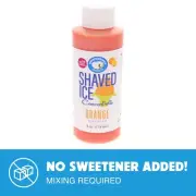 Hypothermias ORANGE Flavor Syrup Snow Cone machine Concentrate UNSWEETENED