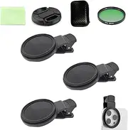 52mm Clip-0n CPL Phone CameraLens Filter Kit, Allalonga Circular PolarizerPolarizing Filter, Allalonga Camera Lens Filter with Mostcell Phones (3Pcs)