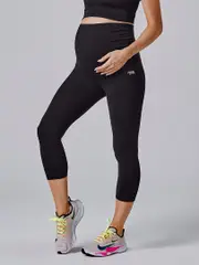 Maternity 7/8 Leggings. Pregnancy Workout Tights - Running Bare