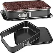 Cake Tin, 35x24cm Spring Form Pan Rectangular Cake Baking Trays Cheesecake Tin for Baking with Removable Bottom, Baking Pan Cake Molds