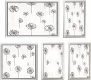 GRAY DANDELION FLOWER LIGHT SWITCH COVER PLATE