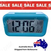 LED Display Digital Alarm Clock Snooze Date Temperature Snooze Battery Power