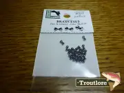 HARELINE BRASS EYES EXTRA SMALL BLACK DUMBBELL NEW STREAMER FLY TYING MATERIAL