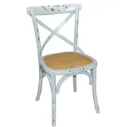 Bolero Blue Wooden Dining Chairs with Backrest (Pack of 2) - Cafe Chairs (GG655) - GG655