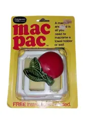 Vintage Mac Pac Macrame Kit Ceramic Apple