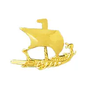 14K Gold Sail Ship Charm