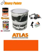 Atlas Excavator Orange Digger Paint High Endurance Enamel Paint 1 Litre Tin