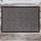 Capri Transitional Floral Circles Textured Flat Weave Easy Cleaning Outdoor Rugs