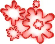 Custom Cutters Paint Splat Shape Cutters | Set of 5 Plastic Cutter for Baking, Fondant, Clay, Pastry, Icing, Jewellery (1.5/2/3/5/8CM)