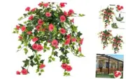 Artificial Petunias for Outdoors Uv Resistant Fake Petunias Plants Hanging