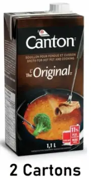 Canton Fondue Broth For Hot-Pot & Cooking The Original Flavor 1.1L Each 2 Carton