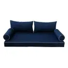 COVER ONLY-Style2 Daybed Mattress Bolster Pillow Covers Contrast Trim Full-AD101