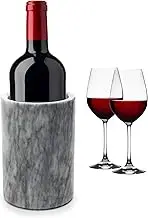 Elegant Marble Utensil Holder Crock - Kitchen Storage Organizer/Wine Chiller Cooler, White