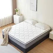 [Selene Bedding] Full Size Mattresses, 10 Inch Mattress Full with Pocket Spring and Memory Foam for Pressure Relief, Motion Isolation, Edge Support, Medium Firm Mattress in a Box, CertiPUR-US, Grey