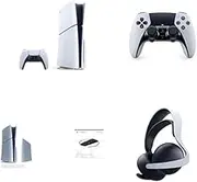 PS5 Console (Slim) Ultimate Bundle + Vertical Stand + Silver Cover